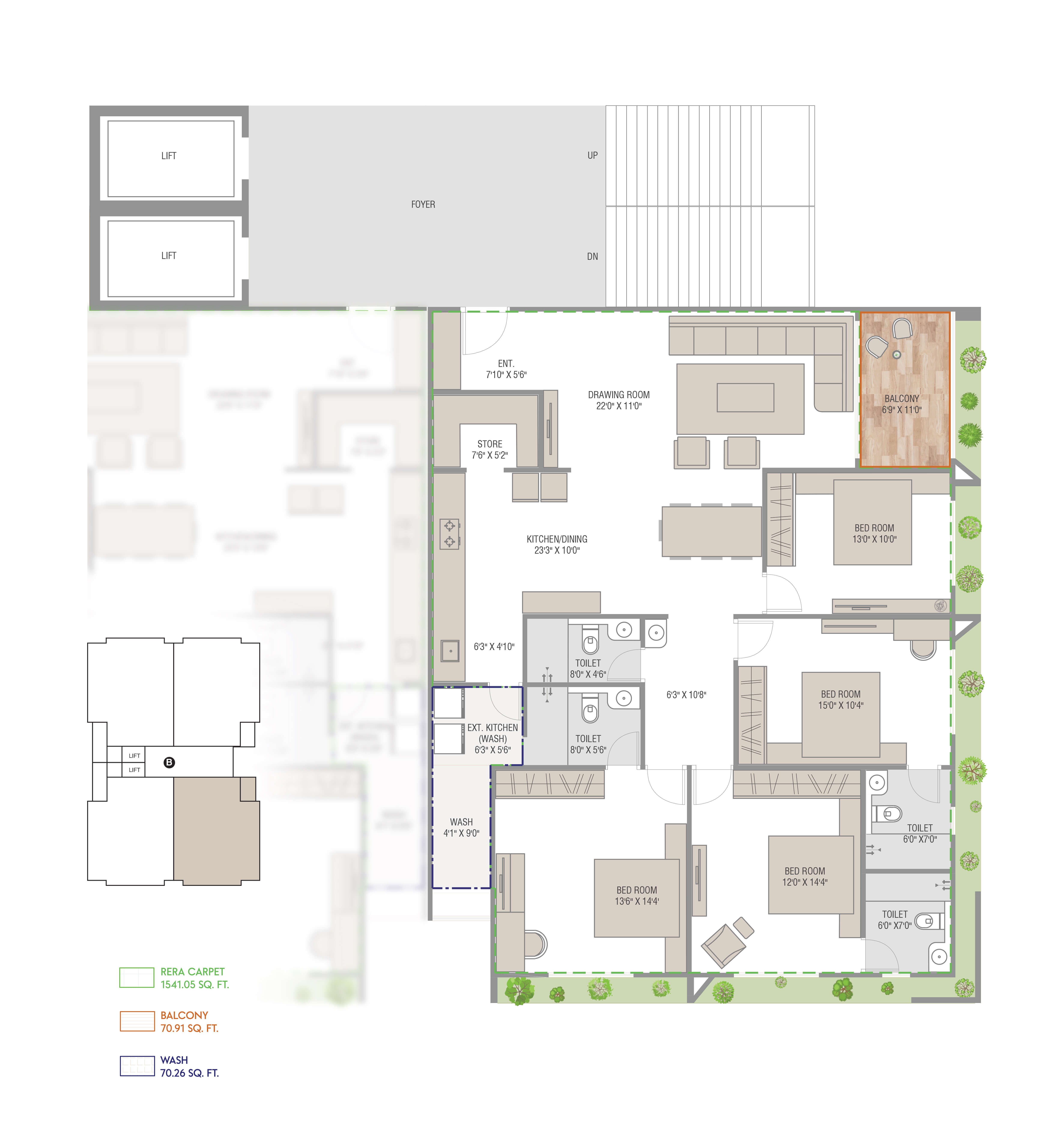 Residential layout blueprint